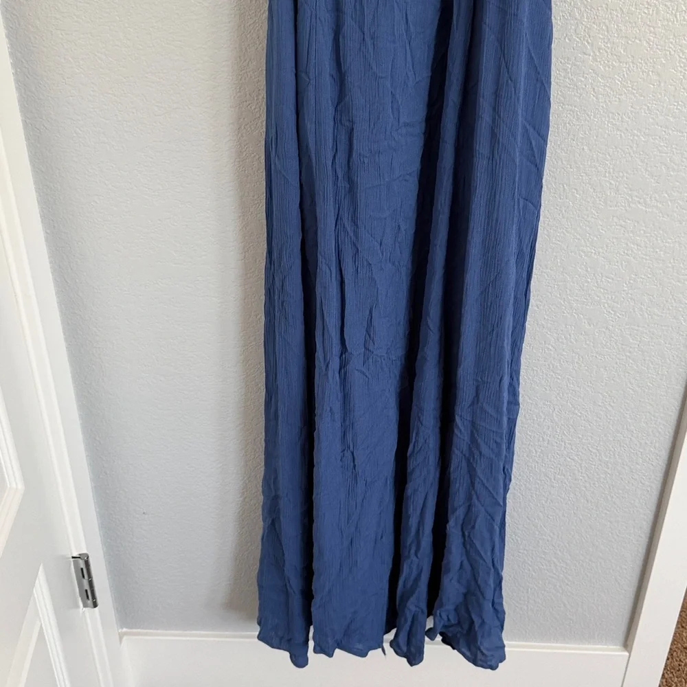 Lulus Heart of Marigold Denim Blue Wrap Maxi Dress - Picture 13 of 13